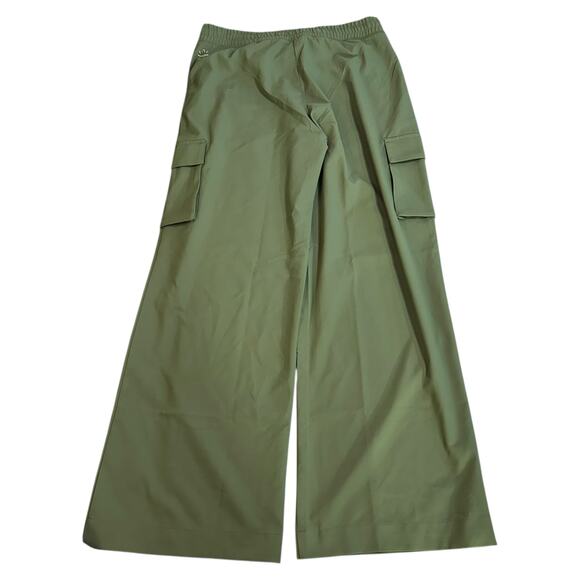 Beyond Yoga Olive Green Wide-Leg Track Pants - Picture 4 of 4